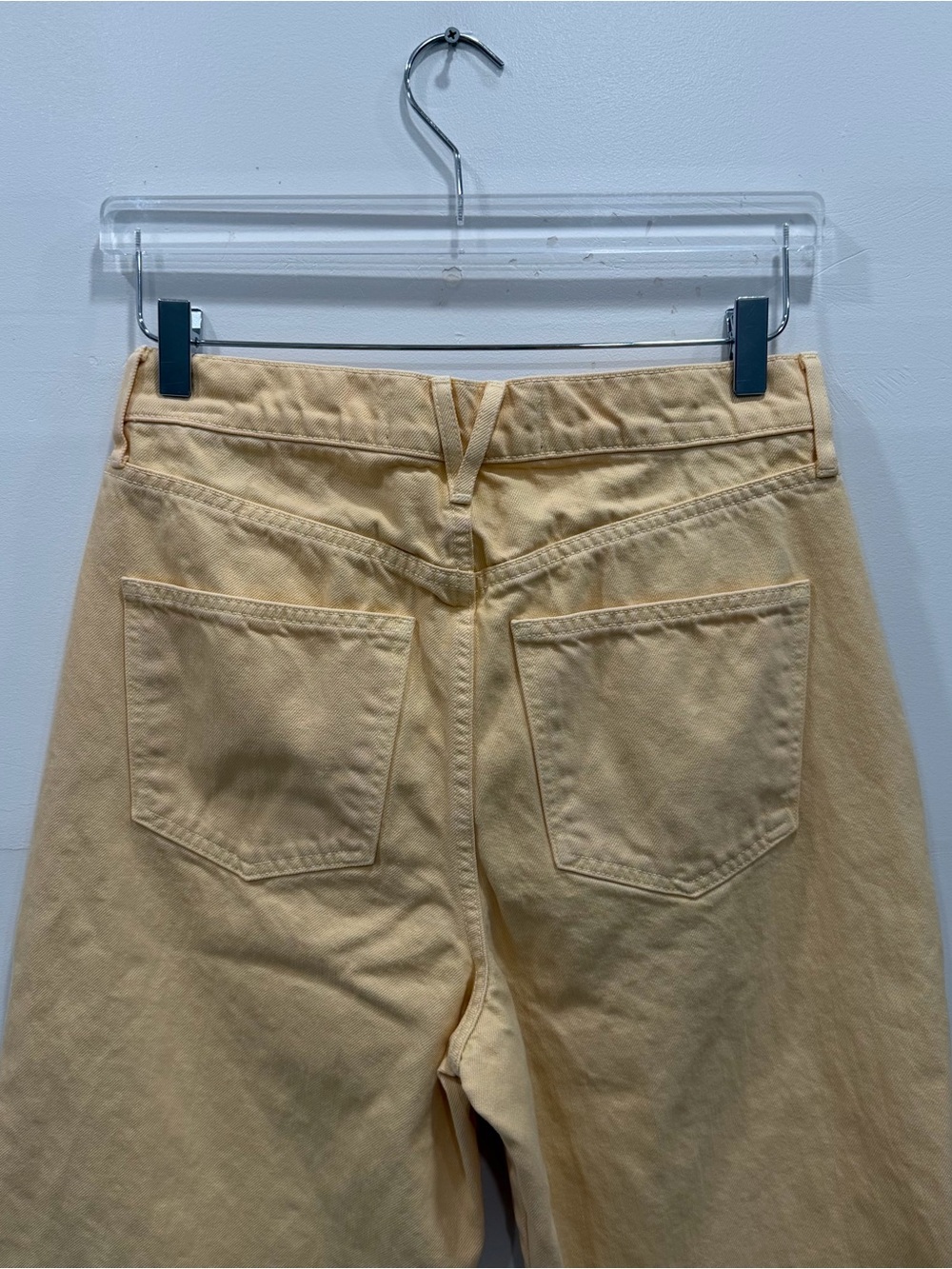 Veronica Beard Taylor High Waisted Wide Leg Crop Frayed Hem Jeans Chamomile 29 - Picture 11 of 15